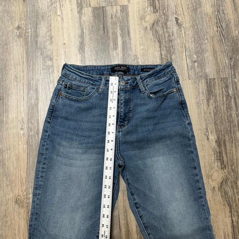 Judy Blue Boyfriend Fit Jeans Womens 7/28 Blue High Rise Stretch JB88337 - Picture 3 of 9